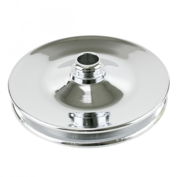 Pulley GM/Ford Power Steering Pump Single Groove Chrome Steel 3/4" Shaft