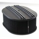Oval Dual Centre Finned Air Cleaner 15" x 4" Holley Edelbrock Quadrajet Carter