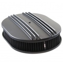 Oval Black Dual Centre Finned Air Cleaner 12" x 2" Holley Edelbrock Quadrajet