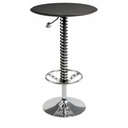 PitStop Furniture. Pit Crew Bar Table Black Faux Leatherette + Red Accent Stitch