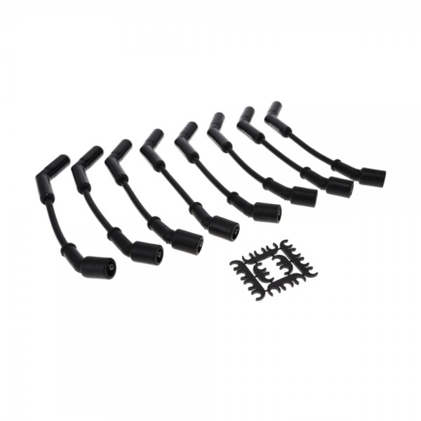 GM LS 8.5mm Black Spark Plug Lead Set with 135 Degree Ceramic Plug Boots - Universal Fitment