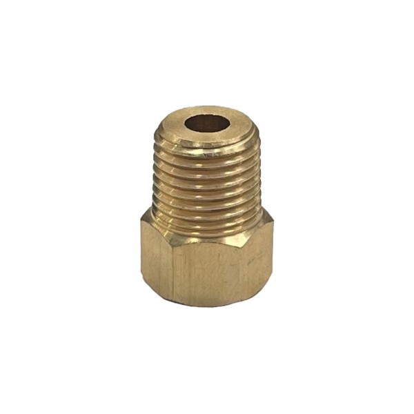 Brass Male Inverted Flare Union 5/16" (7.9mm) Hose Tube to 1/8" (3.2mm) Male BSP Thread