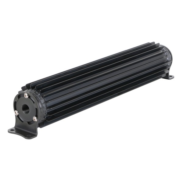 Aluminum Black Heat Sink Fluid Cooler 17-1/4" x 3". 1/2" Npt Inlet Derale