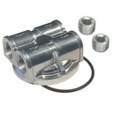 Derale Dual Side Ports Spin On Engine Oil Adapter 1/2"NPT Ports 18x1.5mm