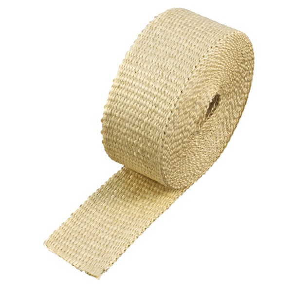 Fawn Coloured Exhaust Wrap 50mm(2") Wide x 7.5mt(25ft) Roll 650°C Continuous