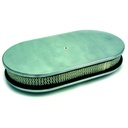 Oval Polished Smooth Air Cleaner 15" x 2" Holley Edelbrock Quadrajet Carter