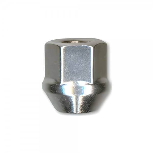 Single Tapered Zinc Acorn Bulge Wheel Nut (Open Ended) - 12mm x 1.5, 19mm Hex
