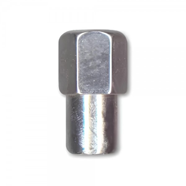 Single Chrome Flat Standard Mag Nut (Open Ended) - 7/16" UNF Thread, 21mm Hex