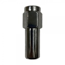 Single Chrome Flat Extra Long Mag Nut (Close End) - 12mm x 1.25 Thread, 21mm Hex