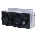 Fluid Cooler 11 Row Hi-Flow Racing Remote with Dual Fans, 7/8-14 UNF O-ring