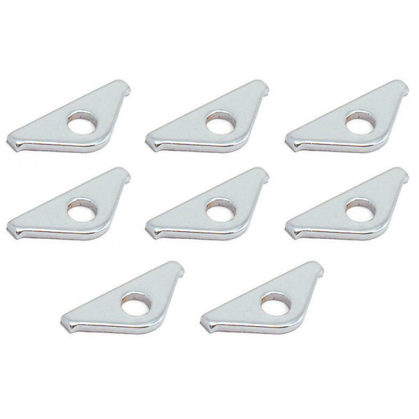 Valve Cover Mini Hold Down Tabs 1-1/2"(38mm) Long Chrome Steel Set 8