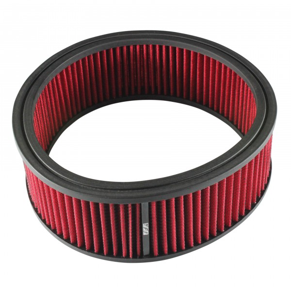Air Cleaner Filter Element Red 9" Wide 3" Tall Round High Performance Cotton
