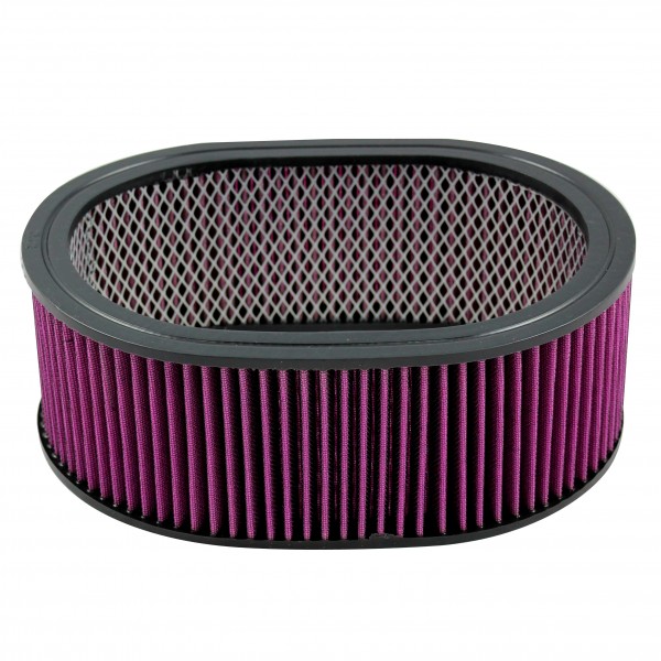 Air Cleaner Filter Element Red 12" Long 4" Tall Oval High Performance Cotton
