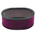 Air Cleaner Filter Element Red 12" Long 4" Tall Oval High Performance Cotton