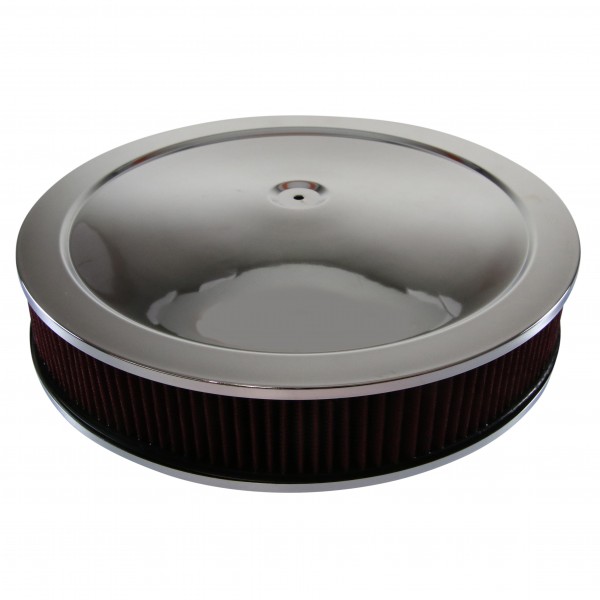 Dominator Carburettor Air Cleaner 16" x 3" Kit Chrome Steel Finish