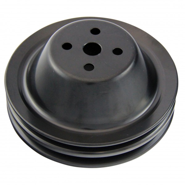 Pulley Water Pump Double Groove Swp Black Steel Small Block Chevrolet 265-400