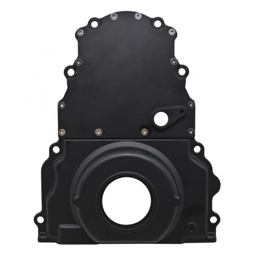 [69-524] Timing Cover LS Engine 2 piece with Cam Sensor Hole (Black)