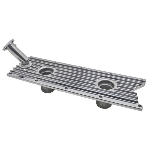 [69-526] LS Chevrolet Gen III Engine Valley Plate Cover with Oil Fill Tube Polished