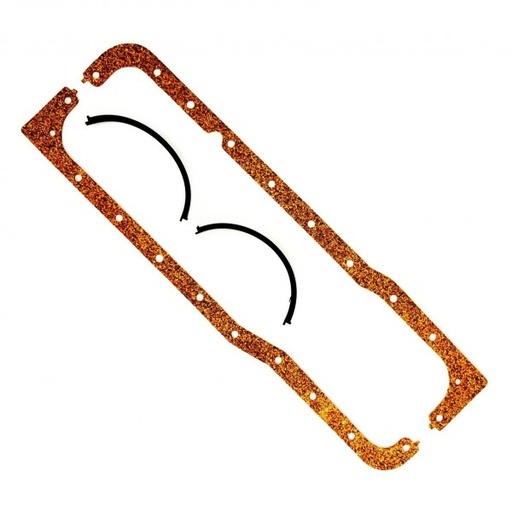 [69-571] Oil Pan Gasket Set Ford Windsor V8 289-302w (Fibre & Black Neoprene)