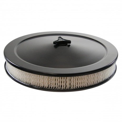 [69-662] Black Air Filter Cleaner 14" x 2" Holley or Holden Quadrajet Base Paper Element