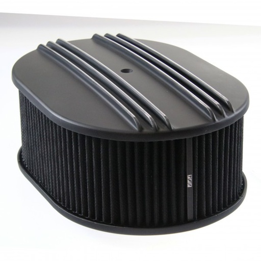 [69-722] Oval Dual Centre Finned Air Cleaner 15" x 4" Holley Edelbrock Quadrajet Carter