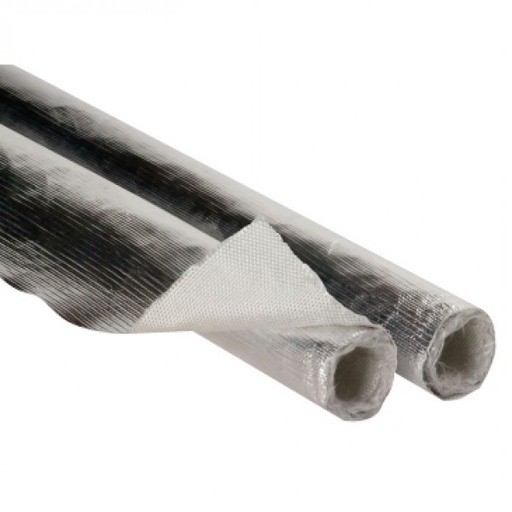 [721302A] Heat Shield Mat 1m x 1.3m Aluminised Fibreglass with adhesive Rated 590°C