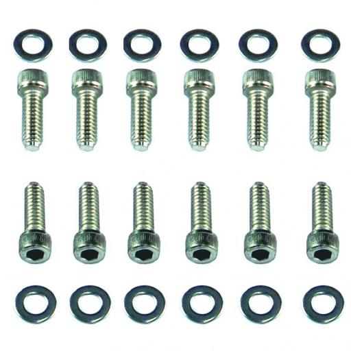 [8757] Valve Cover Bolts Ford 6 Crossflow Chrome Socket Head suit Steel Covers-Set