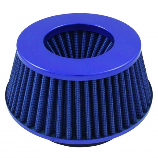 [8906] Conical Short 76-89-101mm Neck Blue Cotton Washable Reusable High Flow Filter