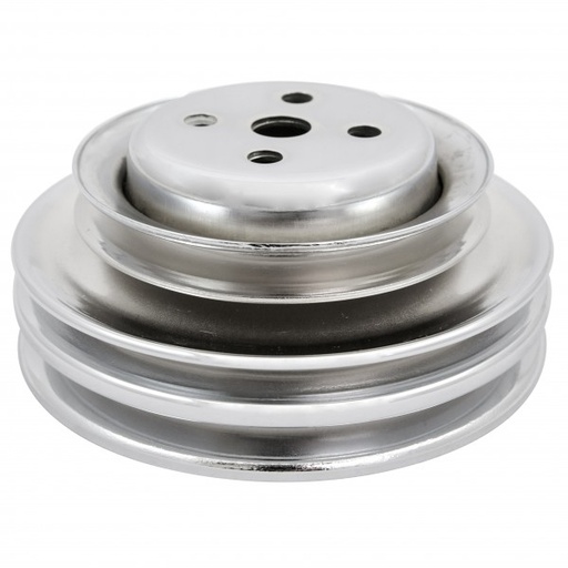 [8973] Pulley Water Pump Triple Groove Chromed Steel Ford Windsor 289 1964-73