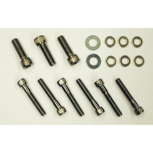 [9389] Bolt Kit Holden 6 Timing Cover + Water Pump Chrome Socket Head