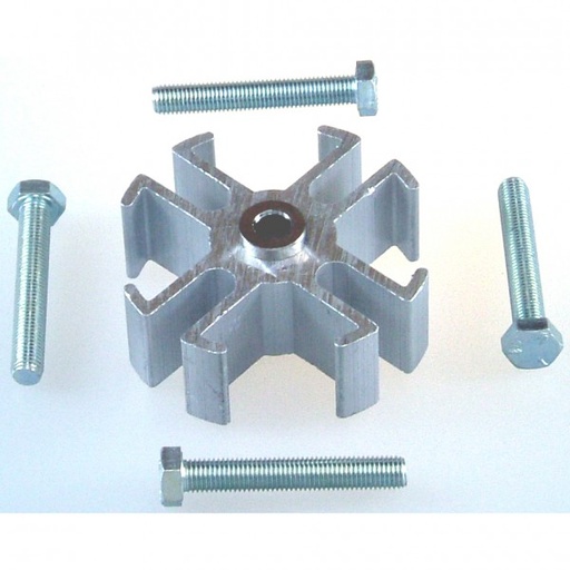 [9624] Aluminum Universal Fan Spacer 1" Thick 5/8" Pilot With Bolts, Washers - Machined