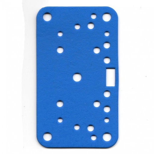 [BG9B] Holley Carburettor Gasket Rear Bowl Squarebore Vac Secondary - Blue Non Stick (Ref. Fuelmiser HYP49)