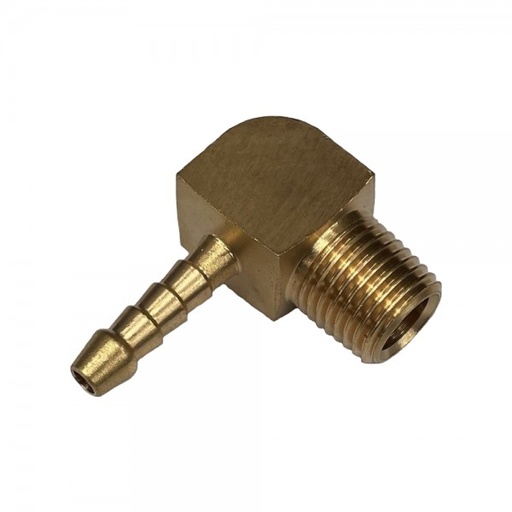 [BME31614] Brass Male Elbow Tail Fitting 3/16" (4.8mm) Hose Tube End to 1/4" (6.3mm) Male BSP Thread