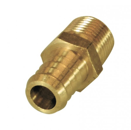[BMT5814] Brass Male Tail Fitting 5/8" (15.9mm) Hose Tube End to 1/4" (6.3mm) BSP Thread
