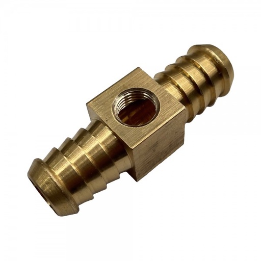 [BR103] Brass Branch Hose Tee 3/4" (19.1mm) Hose Tube to 1/8" (3.2mm) Female NPT Thread