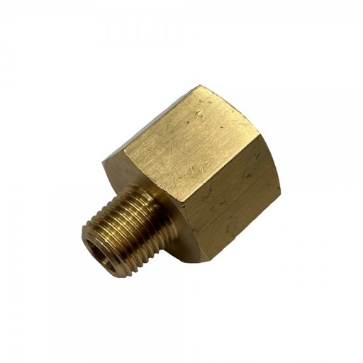 [BRA1218] Brass Reducing Hex Adaptor 1/2" (12.7mm) Female to 1/8" (3.2mm) Male BSP Thread