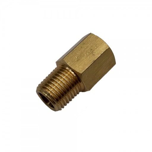 [BRA1418] Brass Reducing Hex Adaptor 1/4" (6.3mm) Female to 1/8" (3.2mm) Male BSP Thread