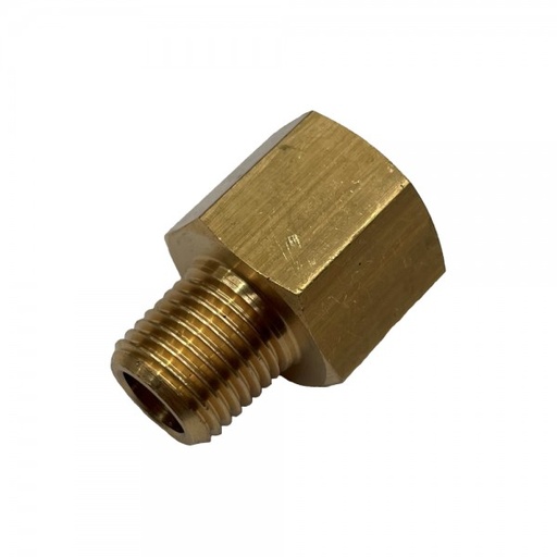 [BRA3818] Brass Reducing Hex Adaptor 3/8" (9.5mm) Female to 1/8" (3.2mm) Male BSP Thread