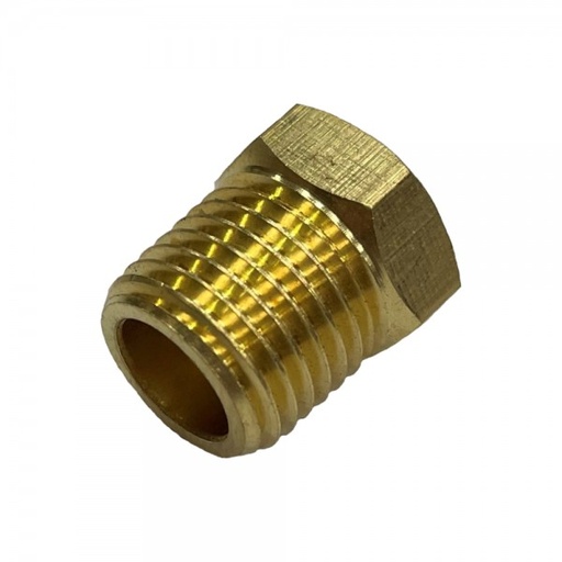 [BRB1418] Brass Reducing Hex Bush 1/4" (6.3mm) Male to 1/8" (3.2mm) Female BSP Thread