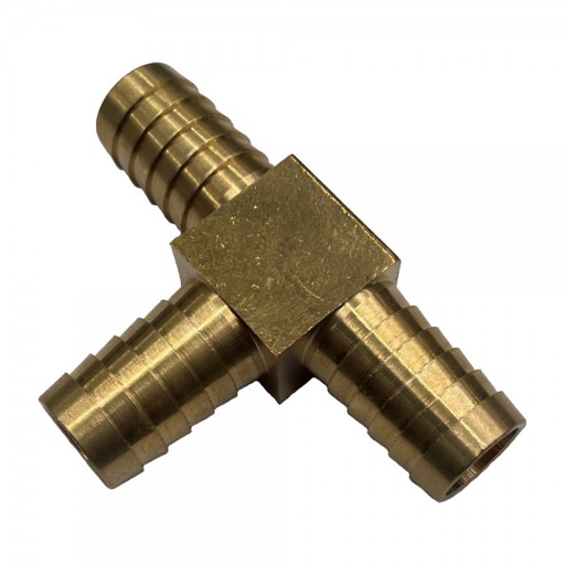 [BT58] 3-Way Brass Tee Piece 5/8" (15.9mm) Barbed Hose Tube ends