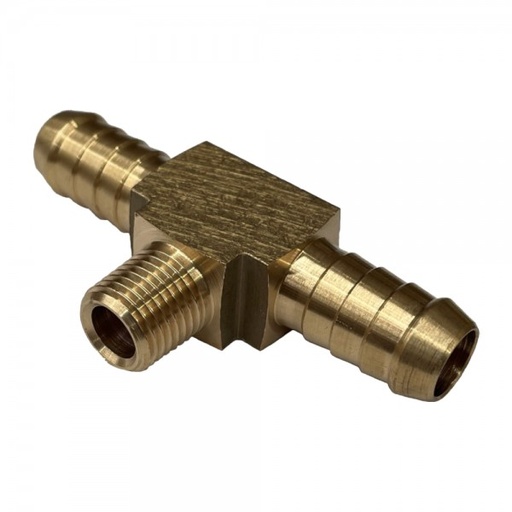 [MBHT1418] Brass Branch Hose Tee 1/4" (6.3mm) Hose Tube to 1/8" (3.2mm) Male BSP Thread