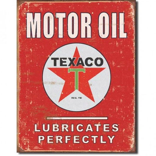 [MSI1444] Texaco Motor Oil Lubricates Perfectly Metal Sign Reproduction 32cm x 41cm