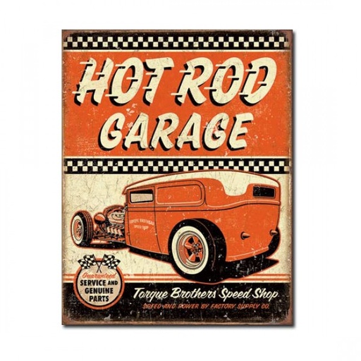 [MSI2106] Hot Rod Garage Torque Brothers Speed Shop Metal Sign Reproduction 32cm x 41cm