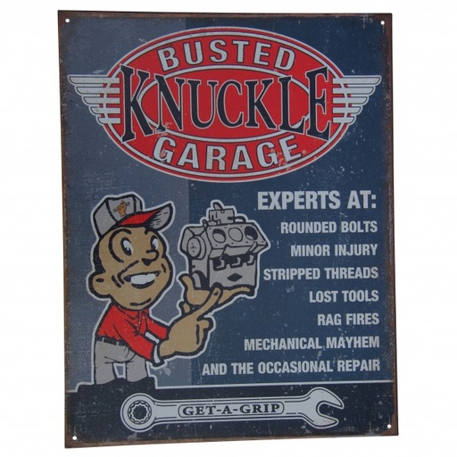 [MSI2144] Busted Knuckle Garage Experts at. Metal Sign 32cm x 41cm