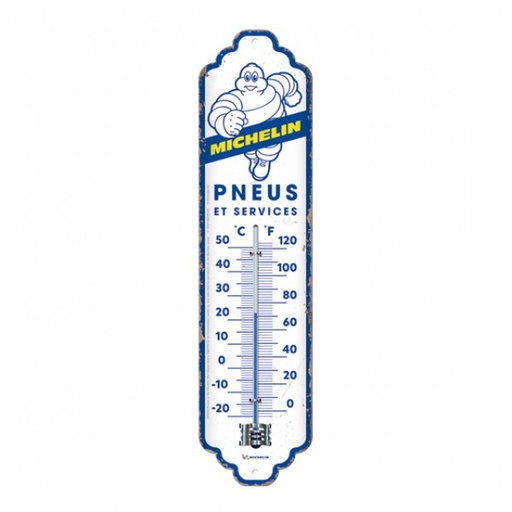 [NA80365] Thermometer Michelin Pneus & Services C°+F° 6.5cm x 28cm In Hang Sell