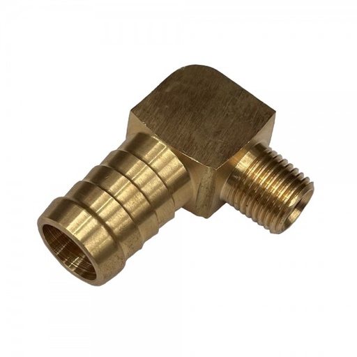 [NPTE5838] Brass Male Elbow Tail Fitting 5/8" (15.9mm) Hose Tube End to 3/8" (9.5mm) Male NPT Thread