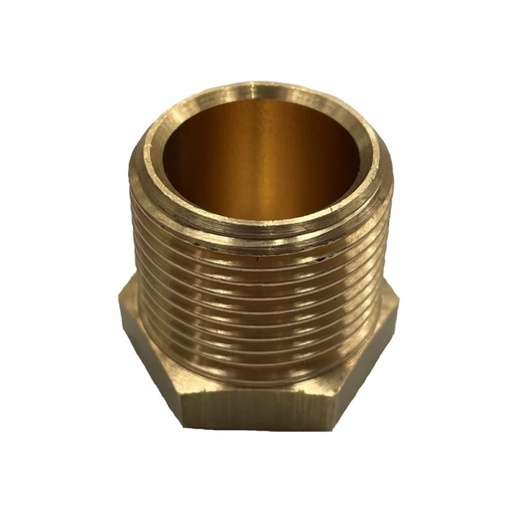 [NPTP34] Brass External Hex Plug 3/4" (19.1mm) Male NPT Thread