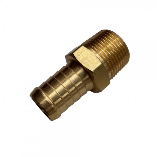 [NPTS3434] Brass Male Tail Fitting 3/4" (19.1mm) Hose Tube End to 3/4" (19.1mm) NPT Thread
