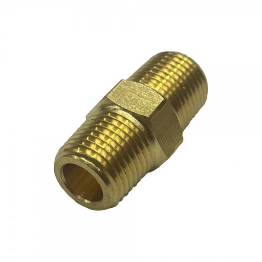 [P2701] Brass Hex Nipple 1/8" (3.2mm) Male BSP Thread