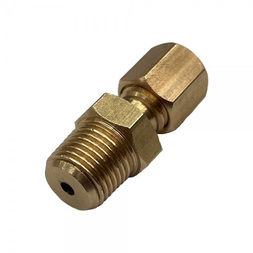 [P301] Brass Single Compression Union 1/8" (3.2mm) Hose Tube to 1/8" (3.2mm) Male BSP Thread